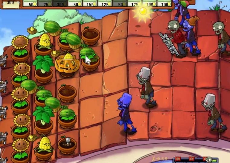 九五版植物大战僵尸5-9怎么过