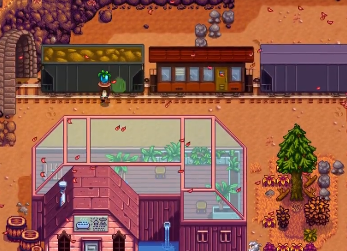 星露谷物语怎么让火车掉东西