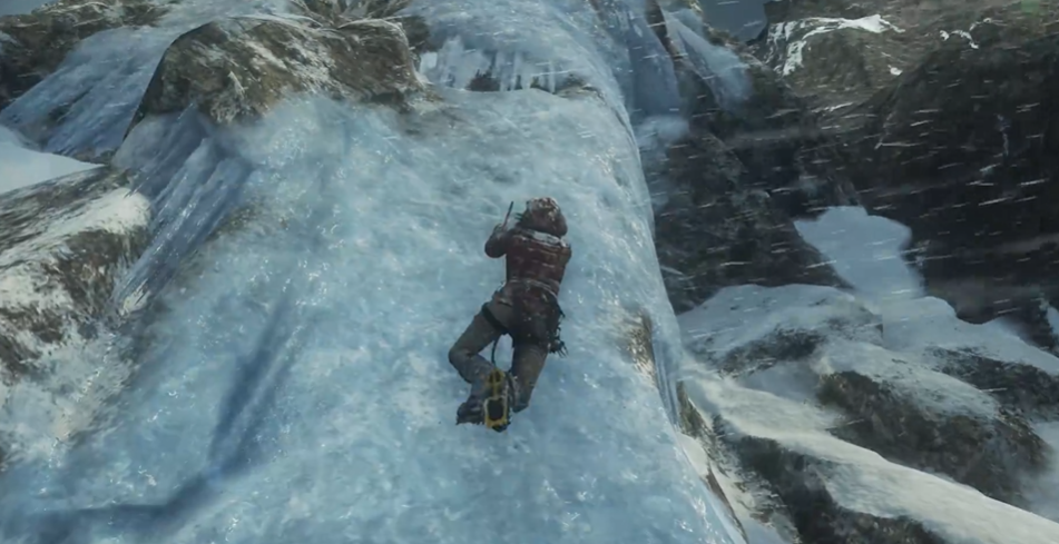 古墓丽影怎么爬悬崖