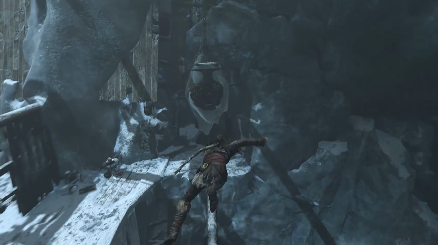 古墓丽影10怎么荡过去