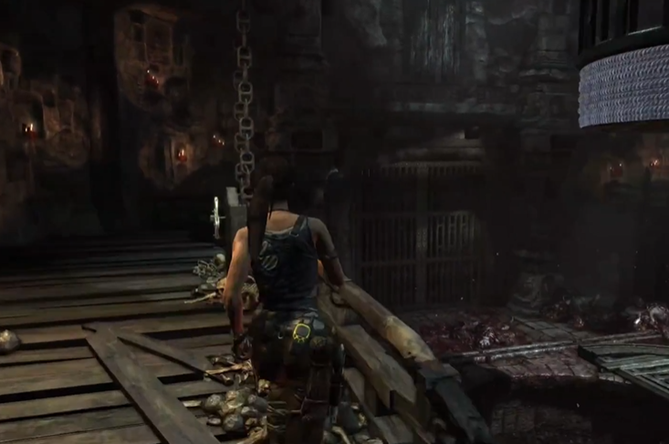 古墓丽影怎么推开笼子