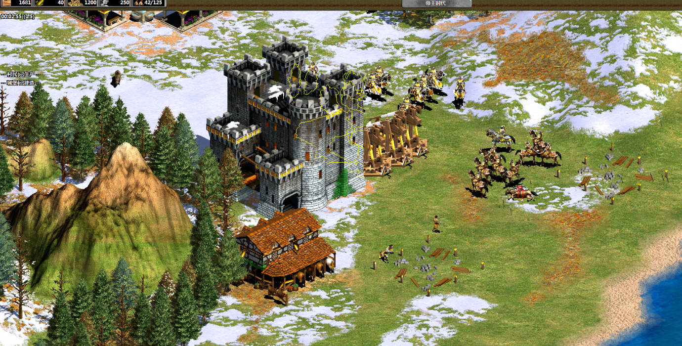 帝国时代2如何快速升城堡等级