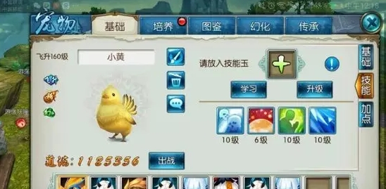 诛仙手游鸡宝宝用什么技能书