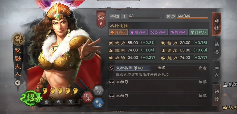 三国志战略版祝融夫人如何搭配