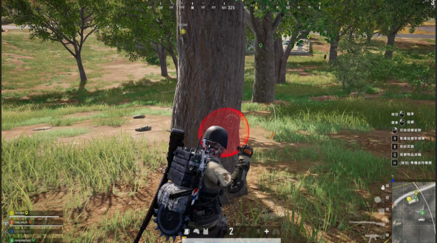 绝地求生中如何扔滚地雷